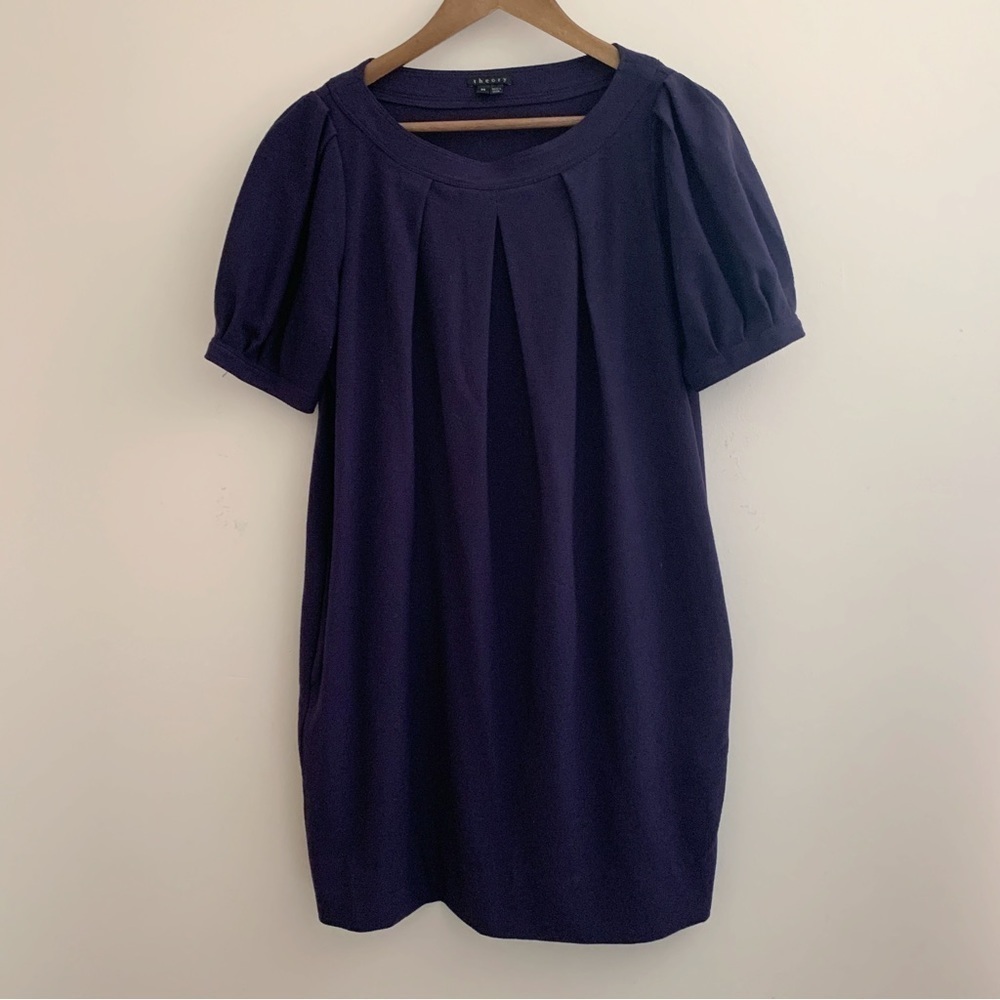 Theory Purple Wool Blend Tunic Dress Medium